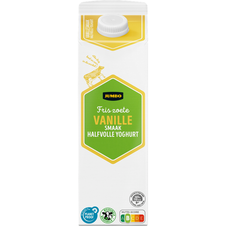 Halfvolle Yoghurt met Vanillesmaak