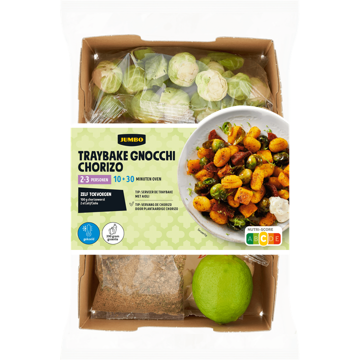 Jumbo Maaltijdpakket Traybake Gnocchi Chorizo 4 Personen bestellen