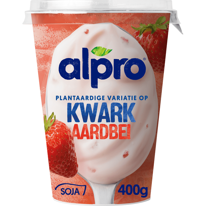 Alpro Plantaardige Variatie Op Kwark Aardbei 400g