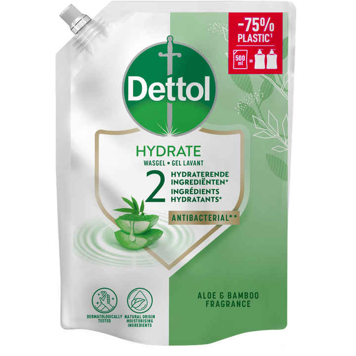 Dettol Hydrating Wasgel Aloë Vera Navulling 500 ml