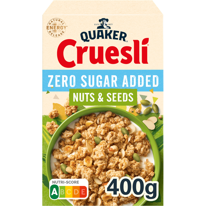 Quaker Cruesli Zero Sugar Added Nuts & Seeds 400 gr