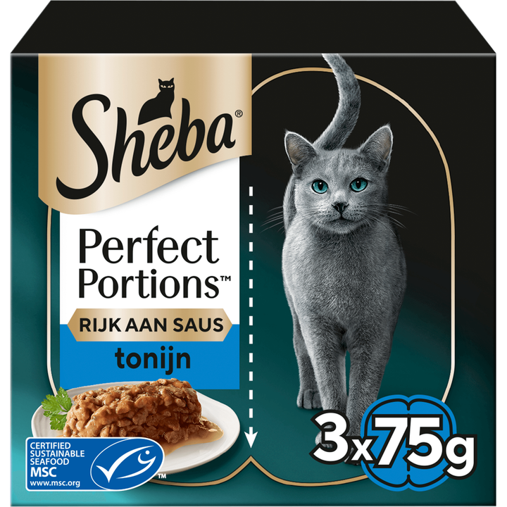 Sheba Perfect Portions met Tonijn 3 x 2 x 37,5 g