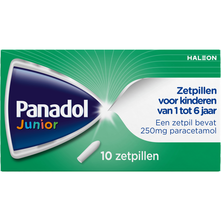 Panadol Junior zetpillen 250 mg, 10 stuks