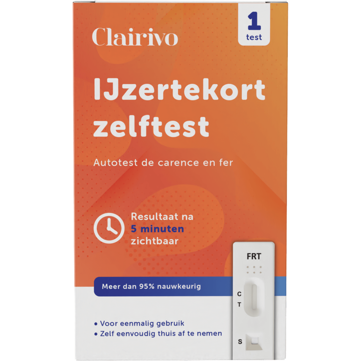 Clairivo Zelftest IJzertekort 1 Stuk