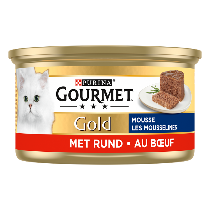 Gourmet Gold Mousse Kattenvoer nat met Rund