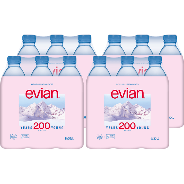 Evian Natuurlijk Mineraalwater - Fles 4 x 6 x 500ML