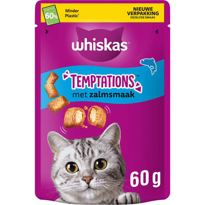 Whiskas Temptations Kattensnacks met Zalm 60 g