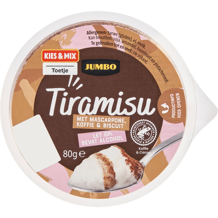 Jumbo Tiramisu 80 g - Bevat Alcohol