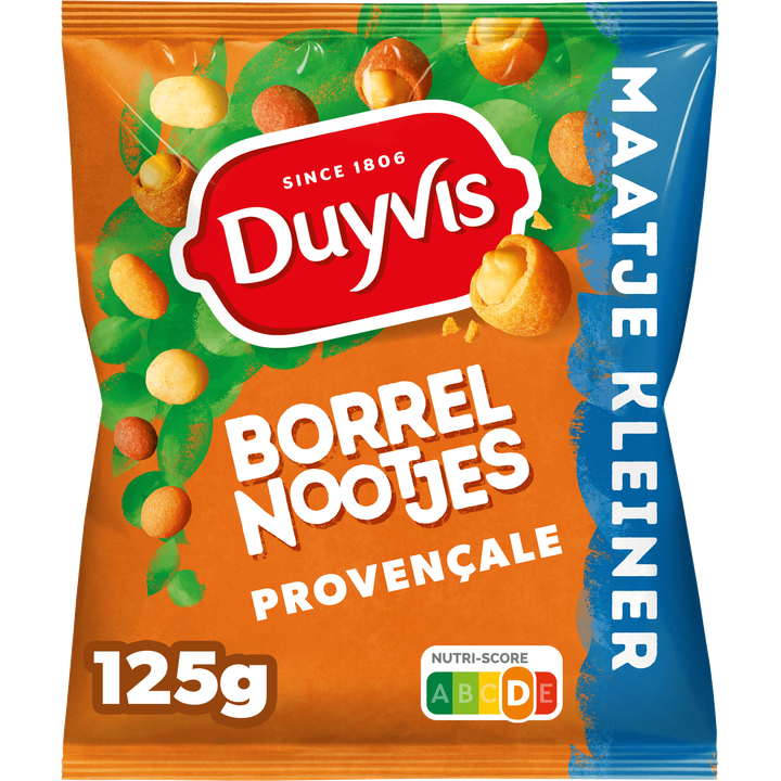 Duyvis Borrelnootjes Provencale Pinda Noten 125 gr