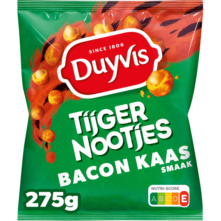 Duyvis Tijgernootjes Bacon Kaas Pinda Noten 275 gr