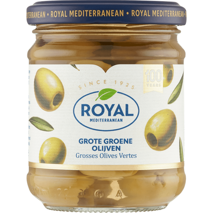 Royal Mediterranean Grote Groene Olijven 205 g