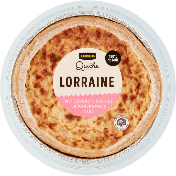 Quiche Lorraine met Gerookte Spekjes en Maasdammer Kaas