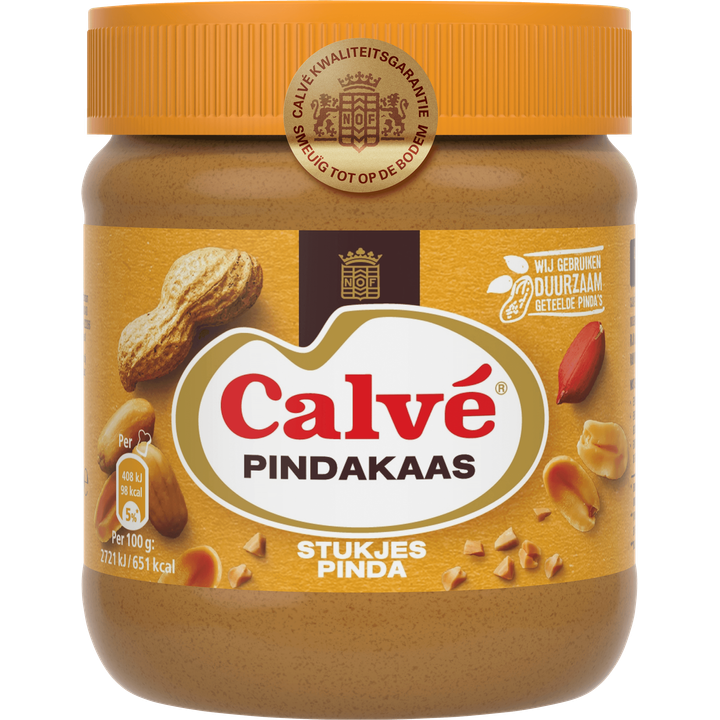 Calvé Pindakaas Stukjes Pinda 350 g