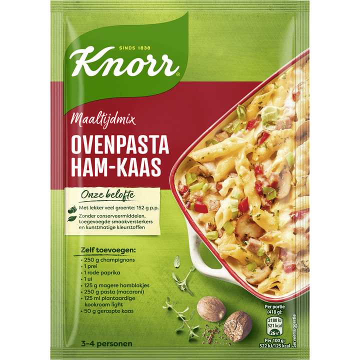 Knorr Maaltijdmix Ovenpasta Ham-Kaas 60 g