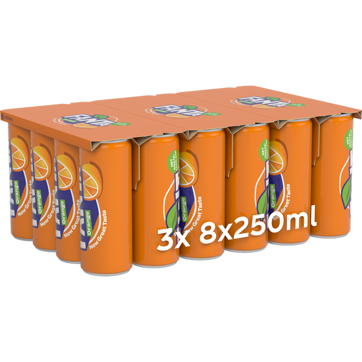 Fanta Orange Frisdrank 3x 8x250 ml