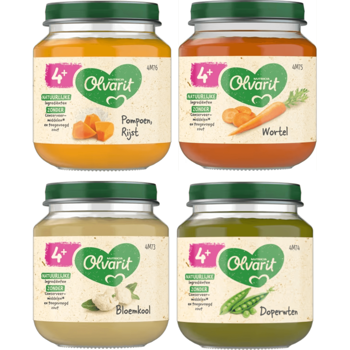 Olvarit Maaltijdpotjes 4+ Maanden 4 x 125g