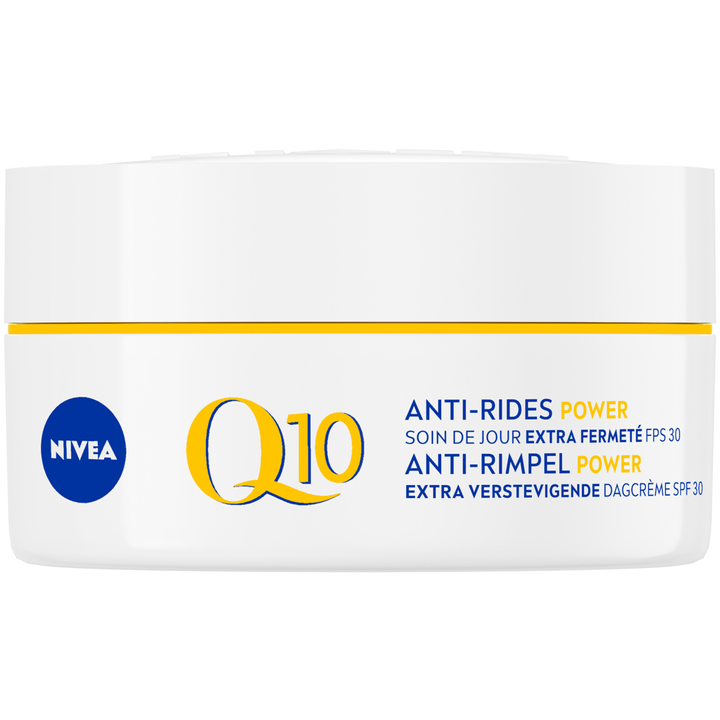NIVEA Q10 POWER Anti-Rimpel Dagcrème - Alle huidtypen - SPF 30 - Met huididentiek Q10 en creatine - Verstevigt en beschermt - 50 ml