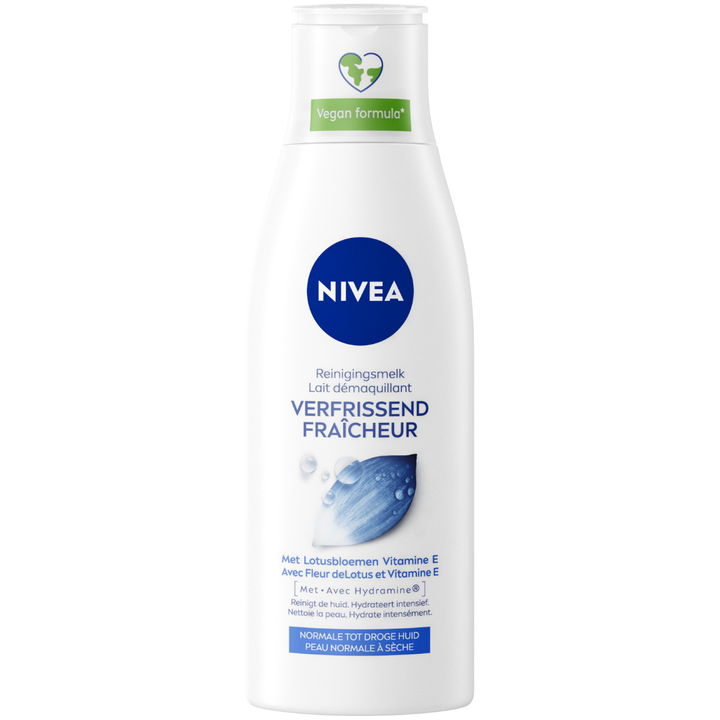 NIVEA Verfrissende Reinigingsmelk - 200ml - Normale tot droge huid - Vitamine E - Make-up Remover - Gezichtsreiniger