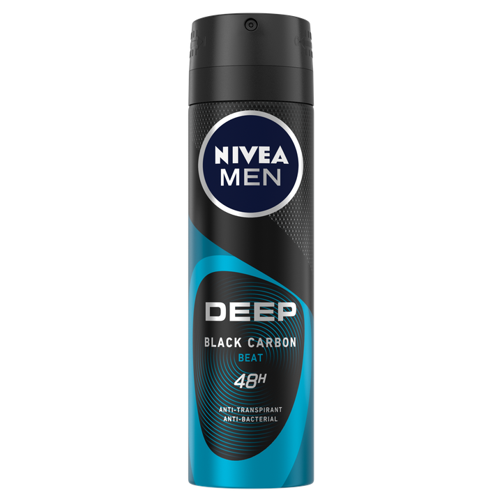 NIVEA MEN Deep Black Carbon Beat Anti-Transpirant Spray - 150ml