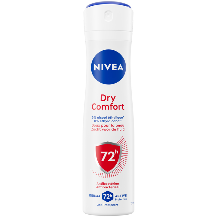 NIVEA Dry Comfort Anti-Transpirant Spray - 150ml - Deodorant - Alcoholvrij - 72 uur bescherming