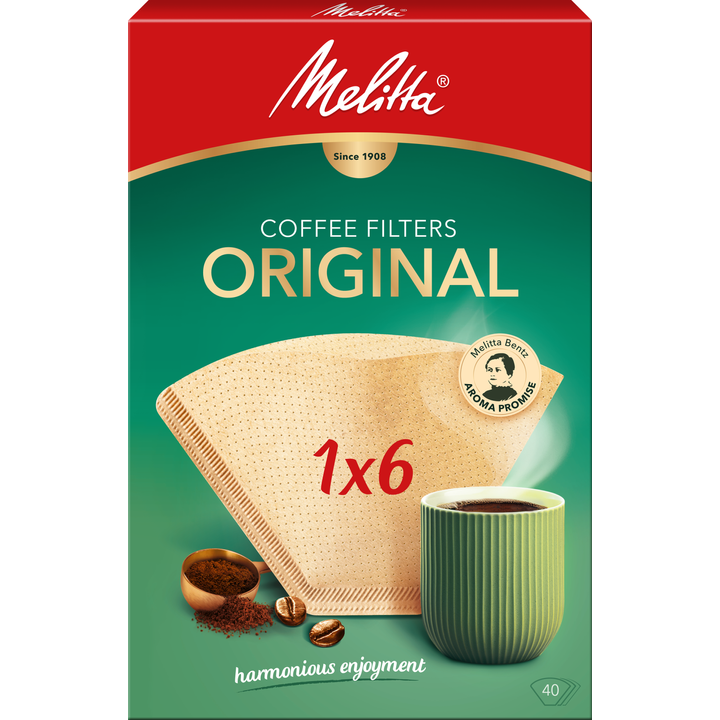 Melitta Original koffiefilters 1x6 Bruin 40 stuks