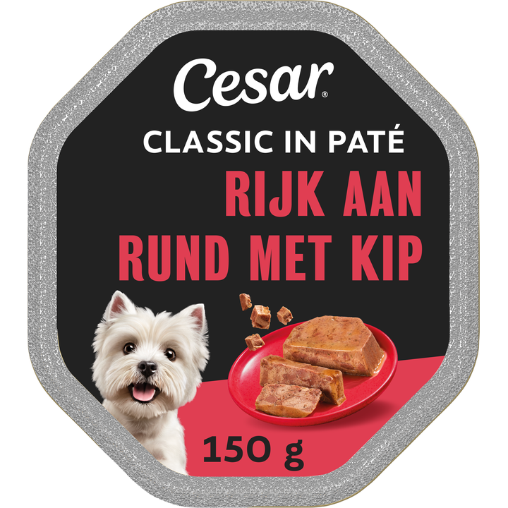 Cesar Classic in Paté met Sappig Rund 150 g