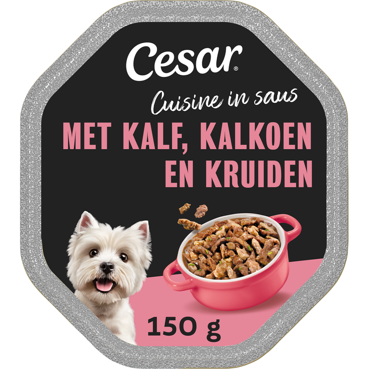 Cesar Cuisine in Saus met Mals Kalf en Kalkoen 150 g