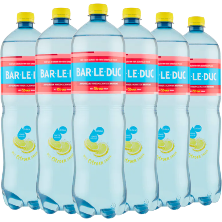 Natuurlijk Mineraalwater Bruisend met Citroen Smaak