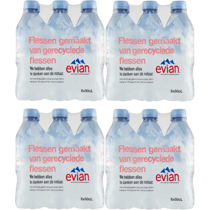 Evian Natuurlijk Mineraalwater - Fles 4 x 6 x 500ML
