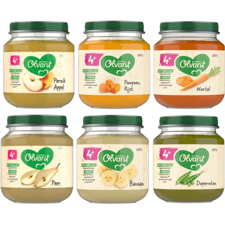 4+ Maanden Maaltijdpotjes en Fruitpotjes