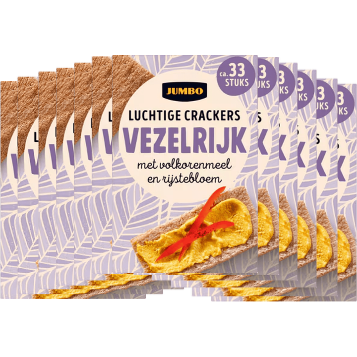 Luchtige Crackers Volkoren met Rijstebloem 12 pack
