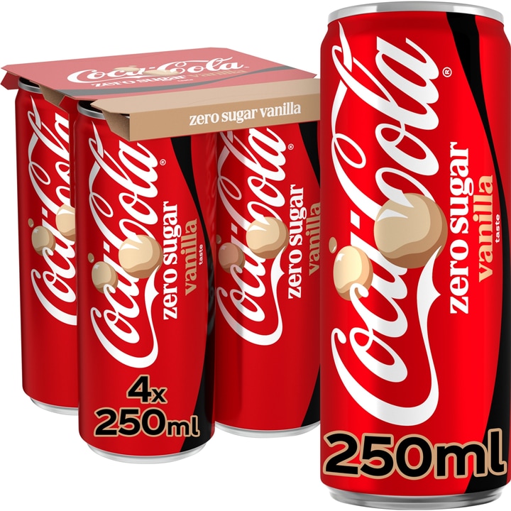 Coca-Cola Zero Sugar Vanilla 4 x 250 ml
