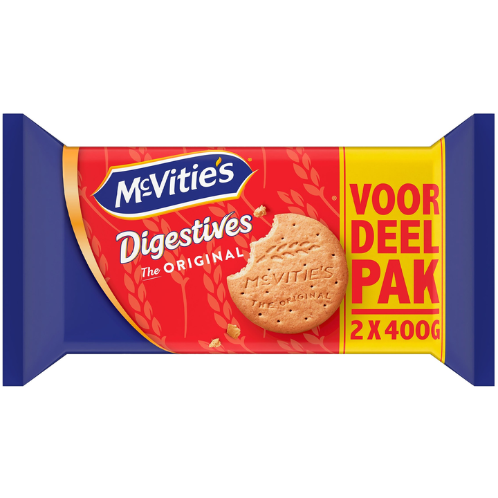 McVitie's Digestives The Original Tarwebiscuit Voordeelpak 2 x 400 g
