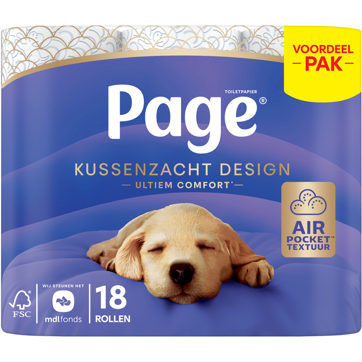 Page Kussenzacht Design Toiletpapier 18-rollen