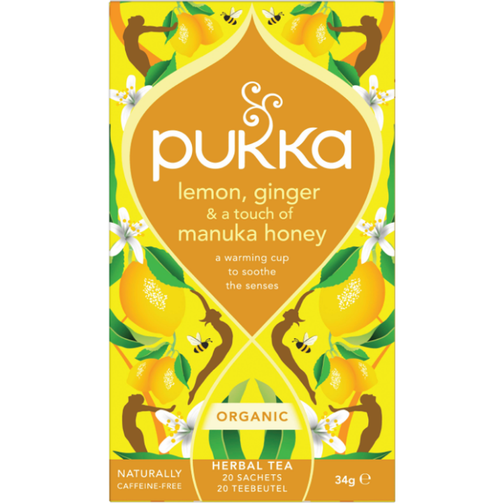 Pukka Bio Lemon Ginger Manukahoning 20 stuks