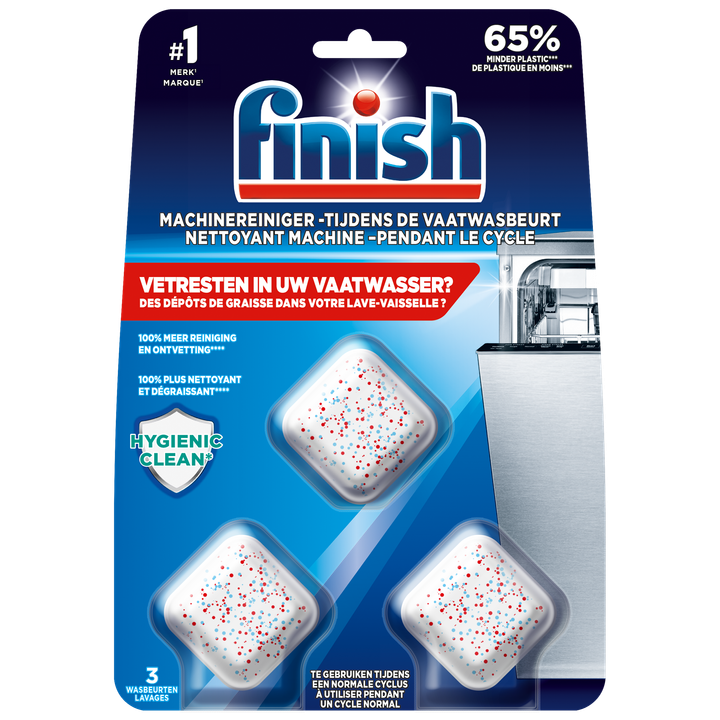 Finish machinereiniger - tijdens de vaatwasbeurt - 3 stuks