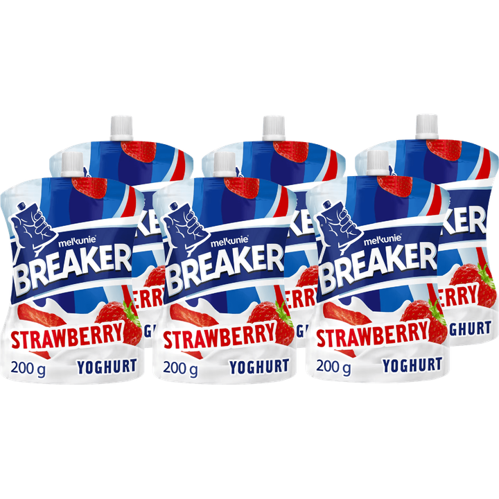 Melkunie Breaker Original Yoghurt Aardbei 6 x 200 g