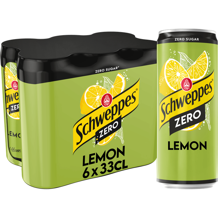 Schweppes Zero Lemon met Smaak van Citroen & Limoen 6 x 330ML