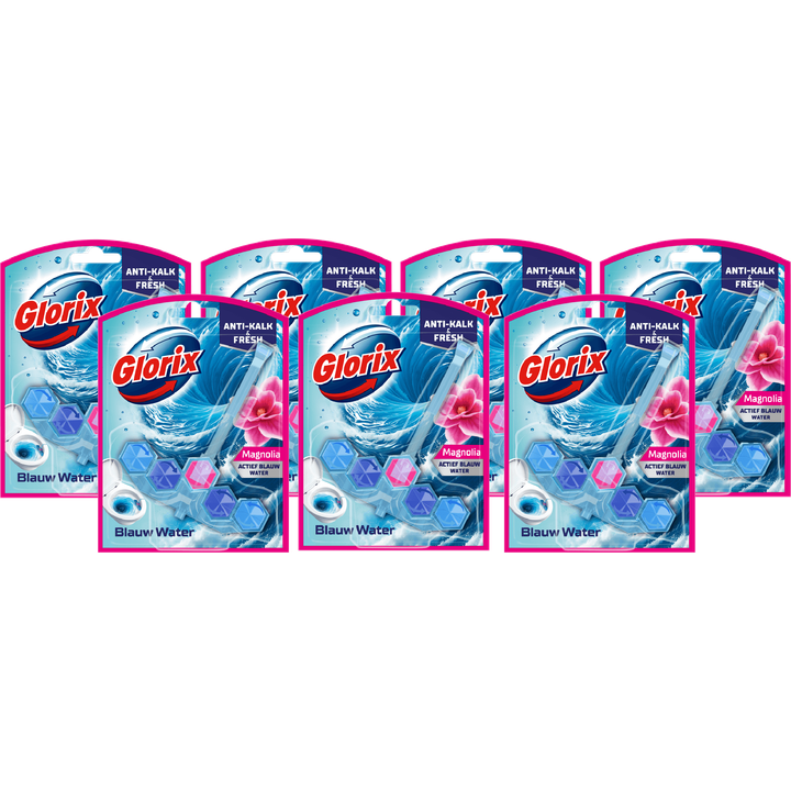 Glorix Blauw Water Magnolia WC Blok 7 x 48 g