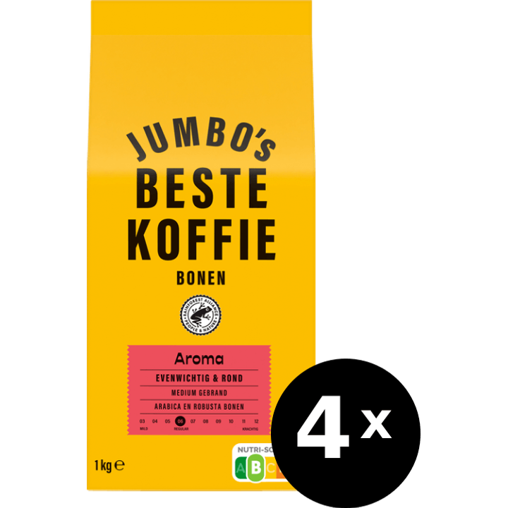 Jumbo's beste koffiebonen aroma 4 x 1kg