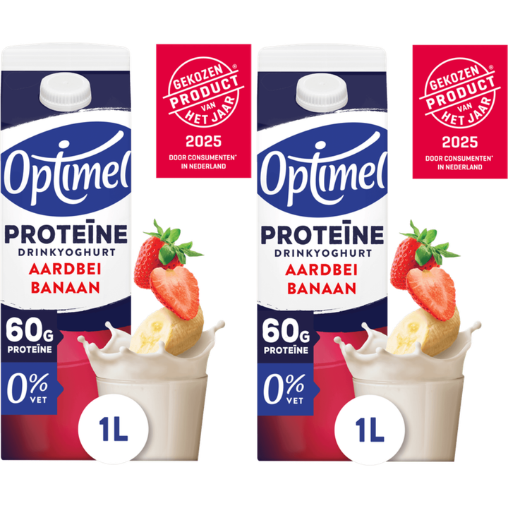 Proteïne Drinkyoghurt Aardbei Banaan 0% Vet
