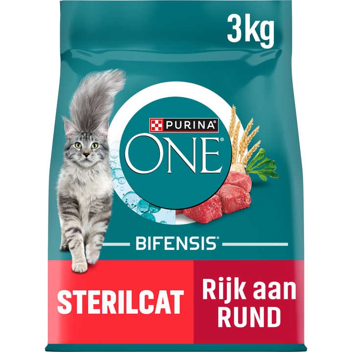 PURINA® ONE Sterilcat Rijk aan Rund kattenvoer 3 kg