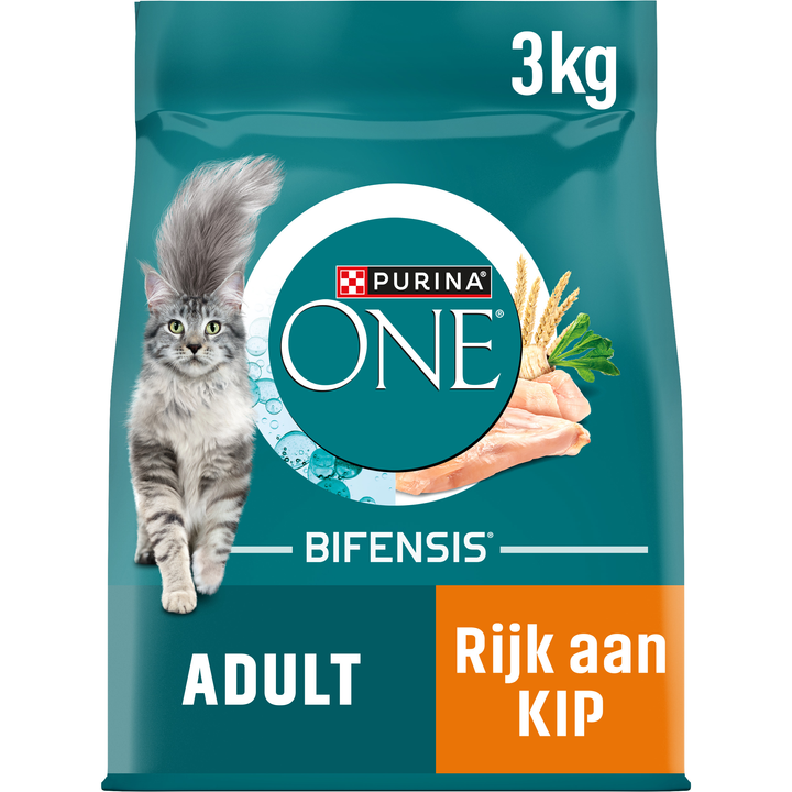 PURINA® ONE Adult Rijk aan Kip kattenvoer 3 kg