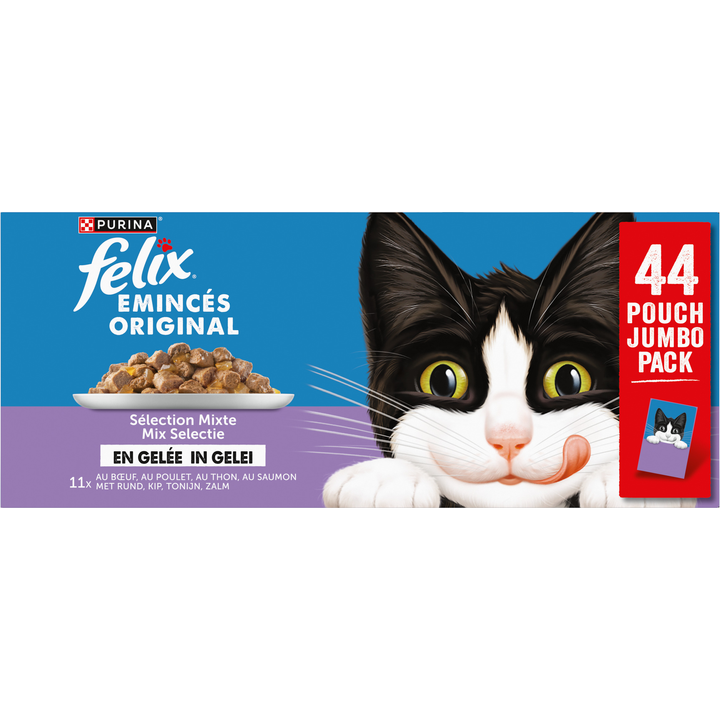 FELIX® Original Mix Selectie in Gelei Kattenvoer 44 x 85g