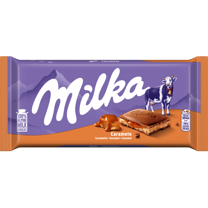 Milka Karamel Chocoladereep enkel 100 g