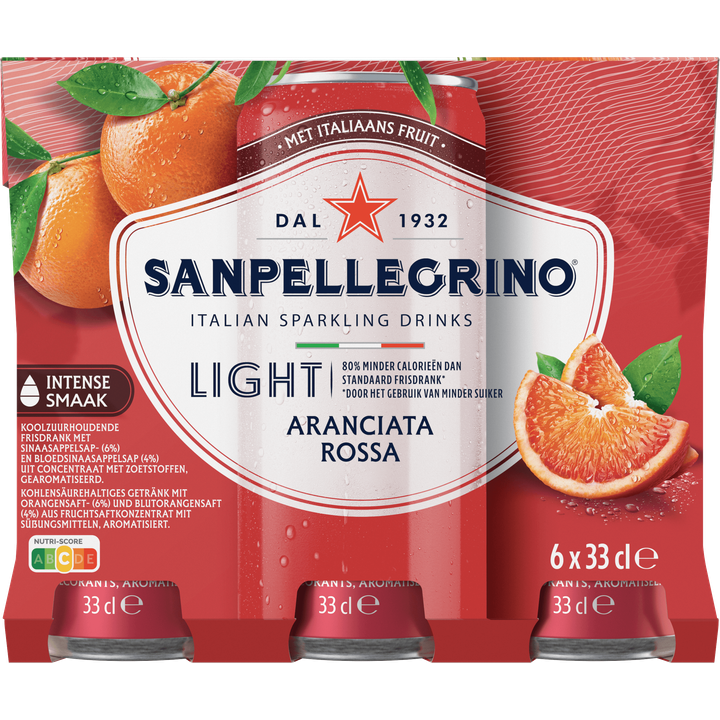 Sanpellegrino Limonade Aranciata Rossa Light 6 x 330 ml