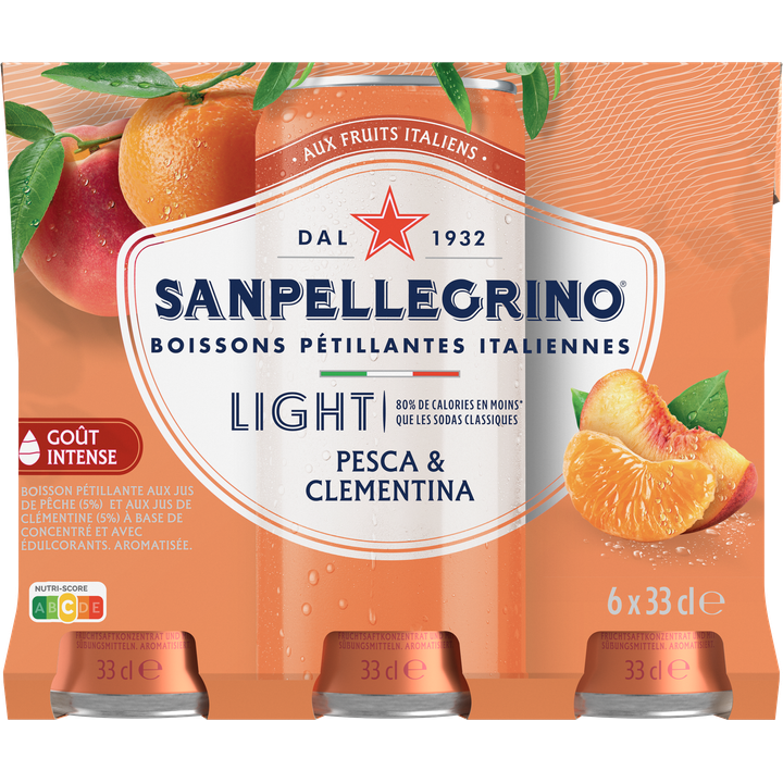 Sanpellegrino Pesca & Clementina Light 6x33cl