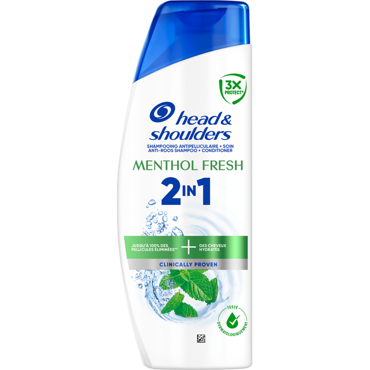 H&s Head & Shoulders Menthol Fresh 2in1 Anti-roos Shampoo Voor Jeukende Hoofdhuid 250ml