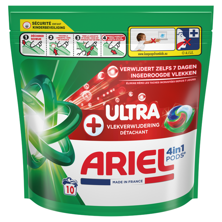Ariel All-in-1 Pods Wasmiddel +Ultra, 10 Wasbeurten