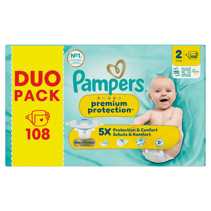 Premium Protection Maat 2, 108 Luiers